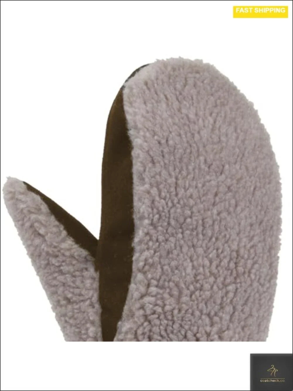 Sherpa Fleece Mittens with Suede Palm – Women's Insulated Winter Gloves